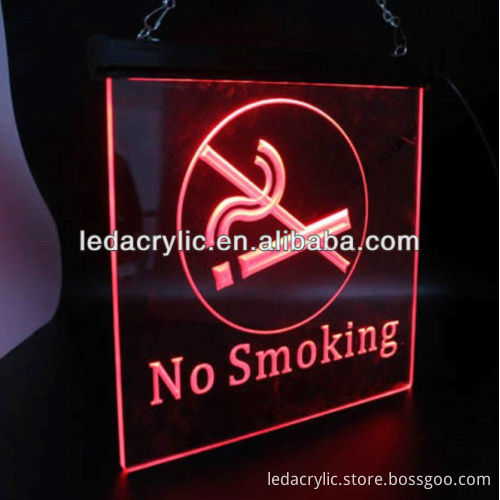 NO Smoking Signs Edge Lit LED Sign